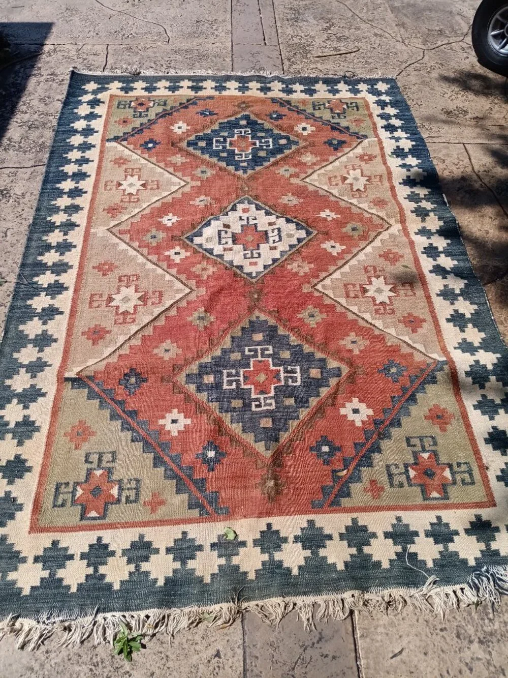 Vintage AMERICAN iNDIAN rUG,,8X5'